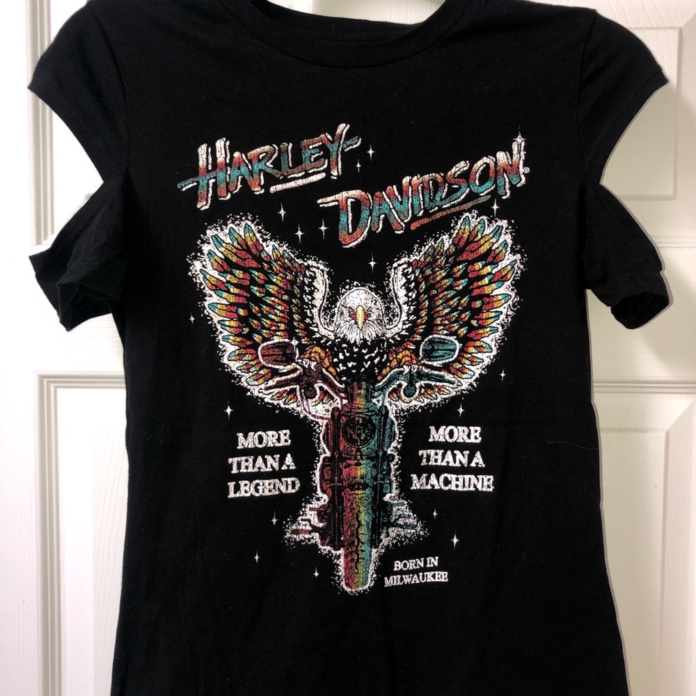 Harley-Davidson Ladies XS Top Cut out short sleeve
